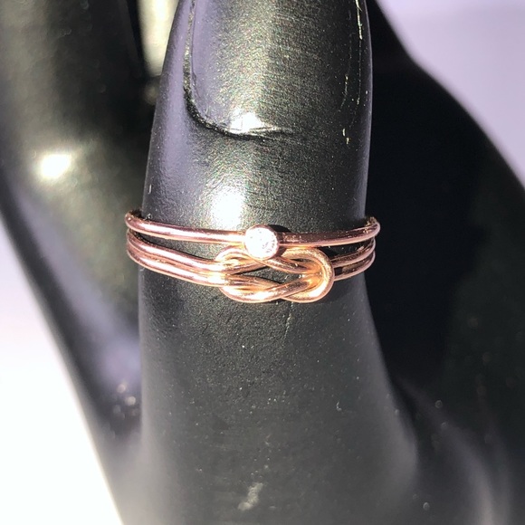 2 🌹 rose gold filled rings wear together size 7 - Picture 6 of 10